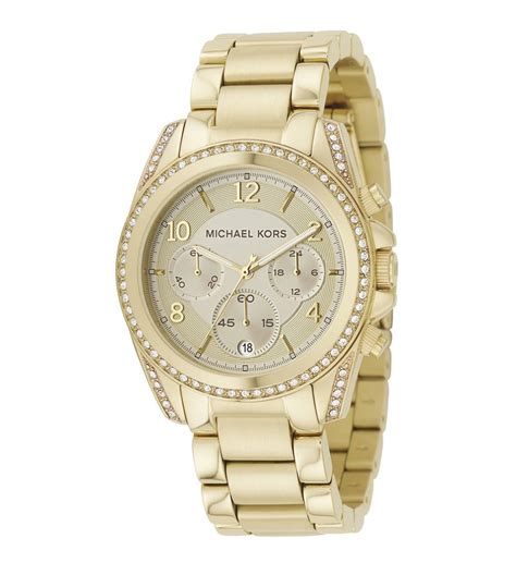 montre michael kors blanc doré|Michael Kors black watches women.